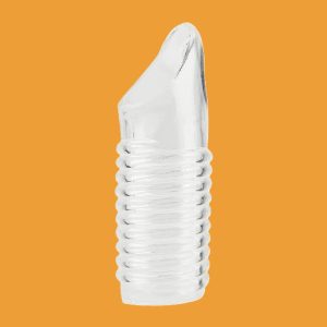Ribbed Penis Sleeve with Ball Loop