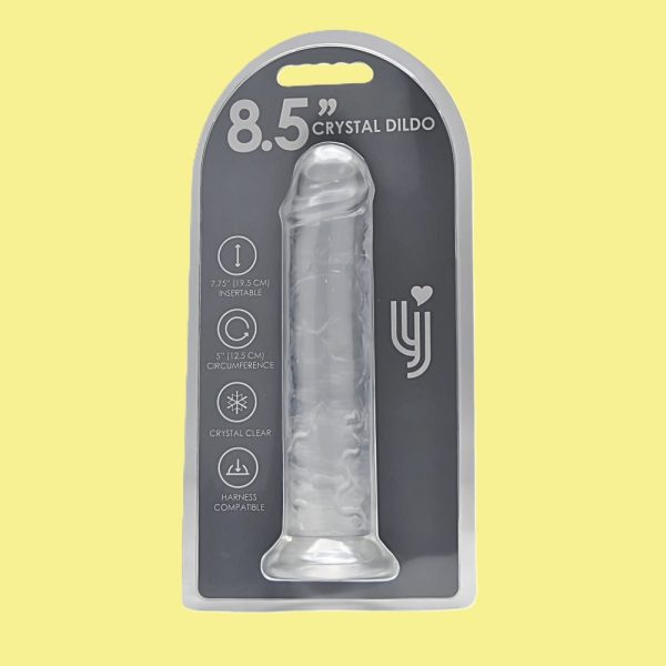 8.5 Inch Suction Cup Dildo Clear easy to clean in soapy water - Image 2