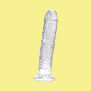8.5 Inch Suction Cup Dildo Clear easy to clean in soapy water