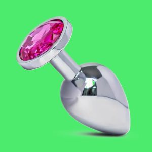 Anal Plug with Pink Gemstone