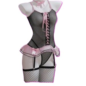 Black With Pink Lace Complete