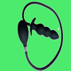 Inflatable Ribbed Anal Plug